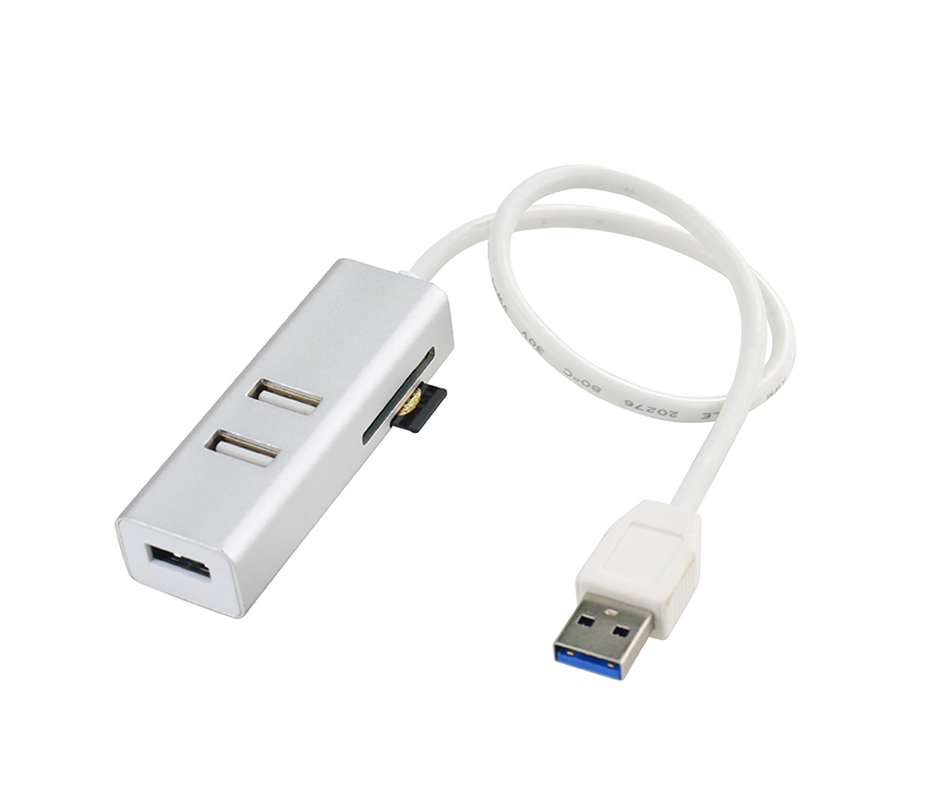 H3207 SD/TF Card Reader Hub with 1 * USB 3.0 + 2 * USB 2.0